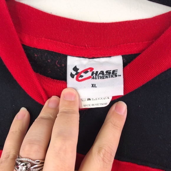 Dale Earnhardt Jr. Red Black Signature Sweater 475 - Picture 3 of 5